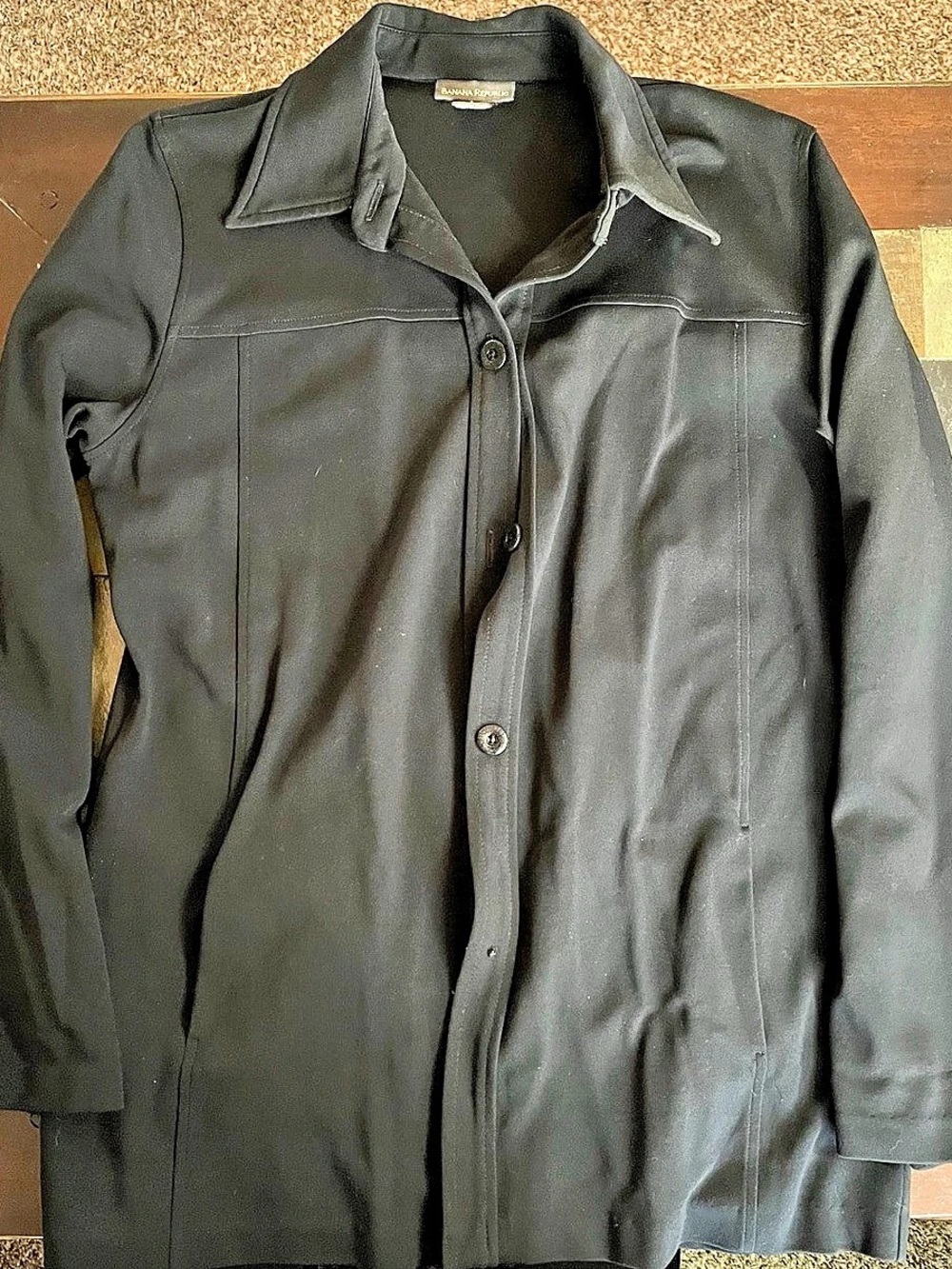 Banana Republic Black Shirt/Jacket Size Large